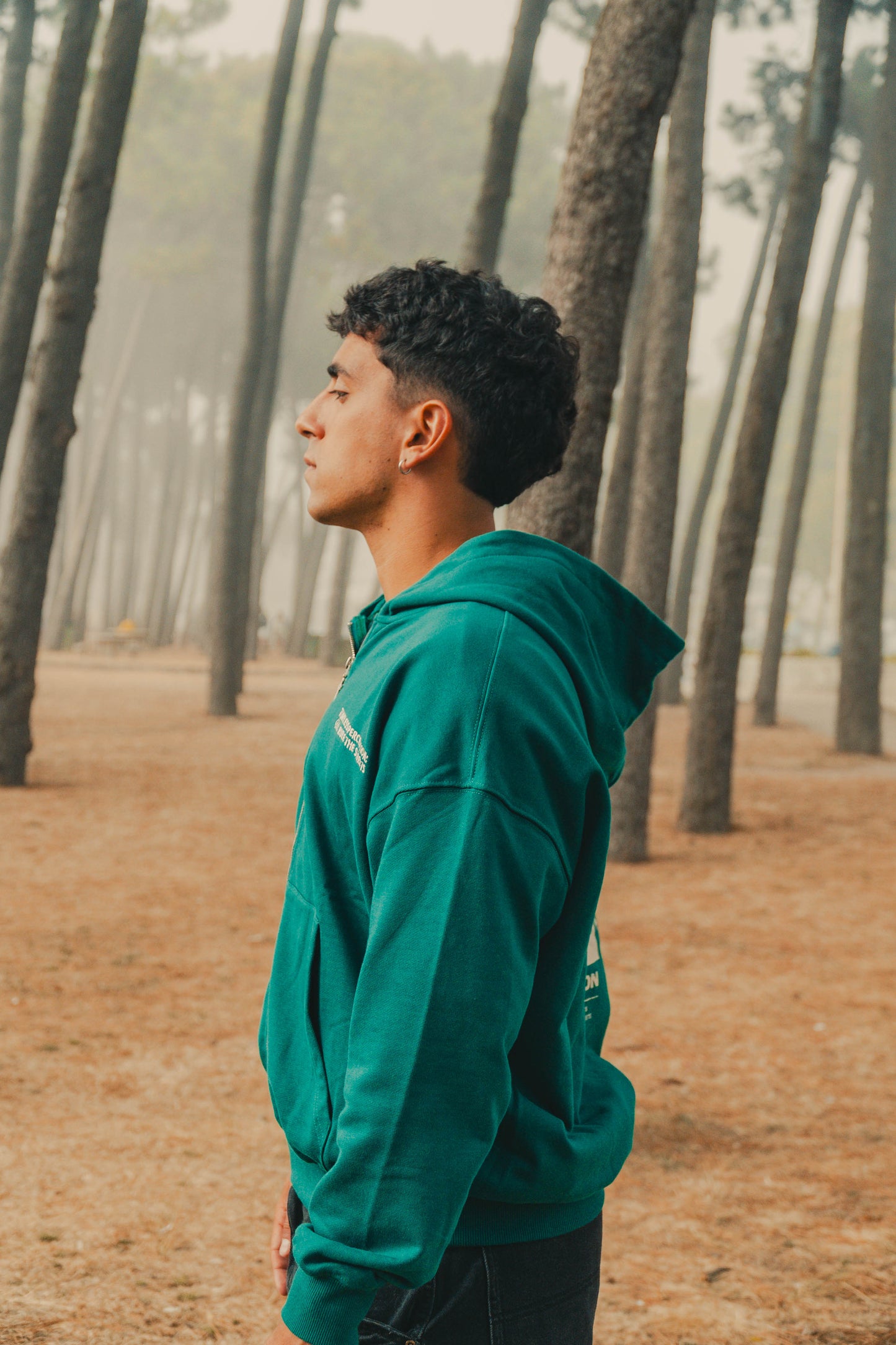 STREETWISE PINE GREEN ZIP HOODIE