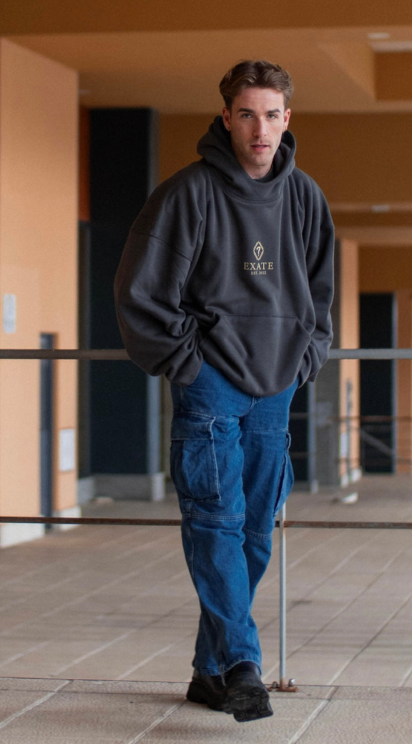 ROOKIE SHIP GRAY BOXY HOODIE