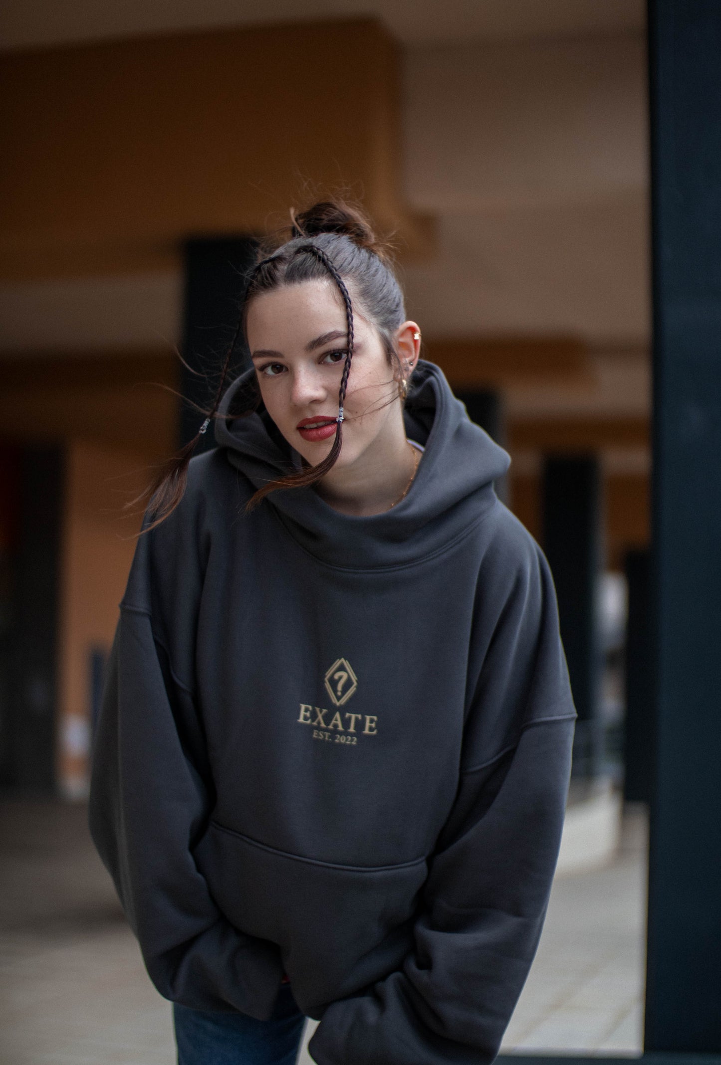 ROOKIE SHIP GRAY BOXY HOODIE