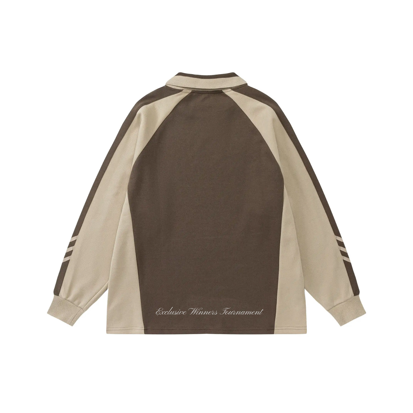 RACING BROWN POLO CREWNECK