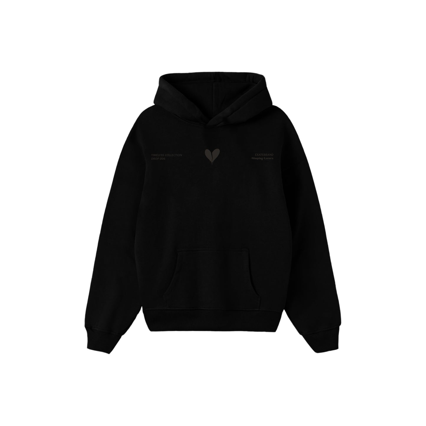 WEEPING LOVERS BLACK HOODIE