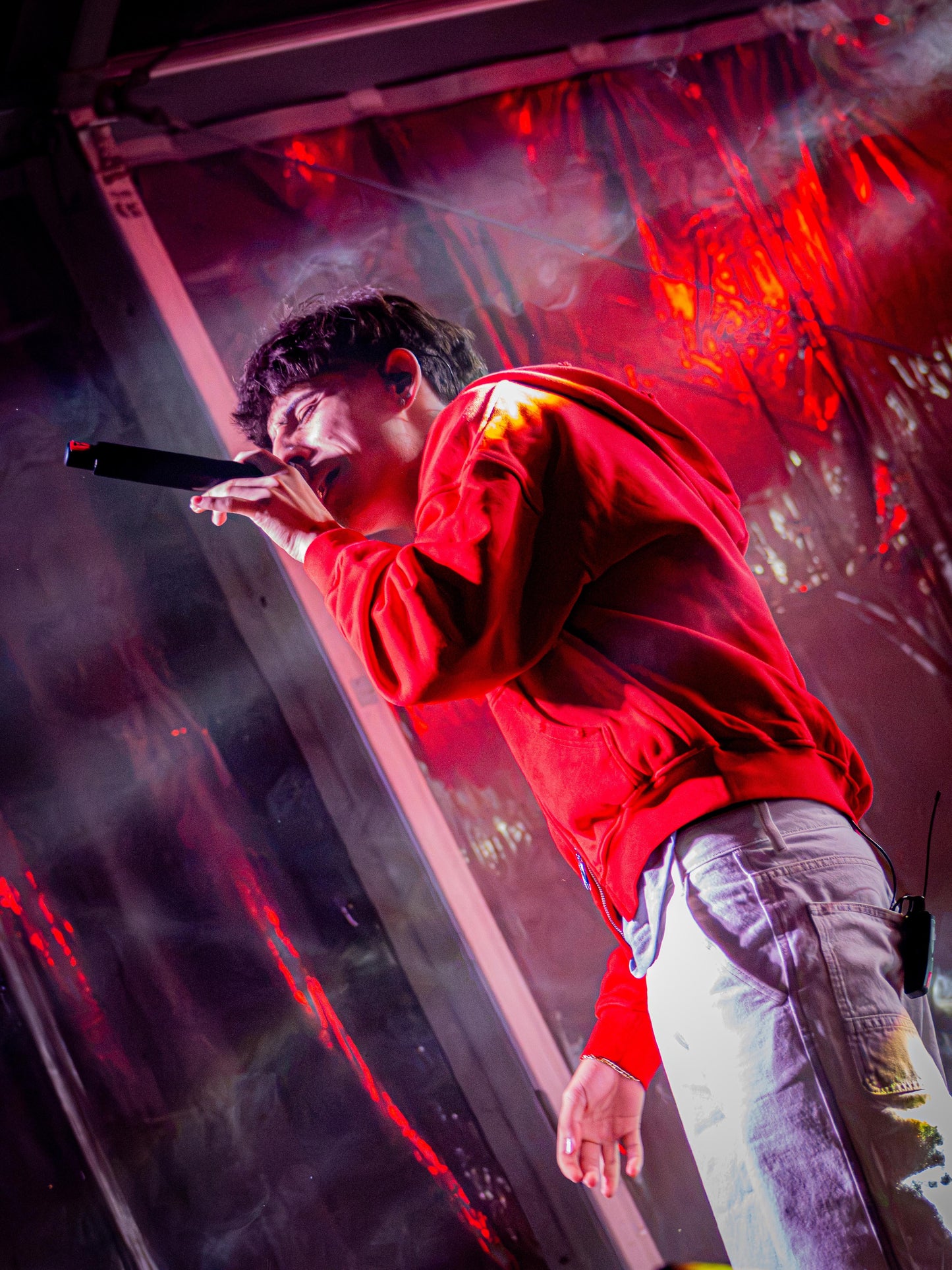 BEAST RED ZIP HOODIE