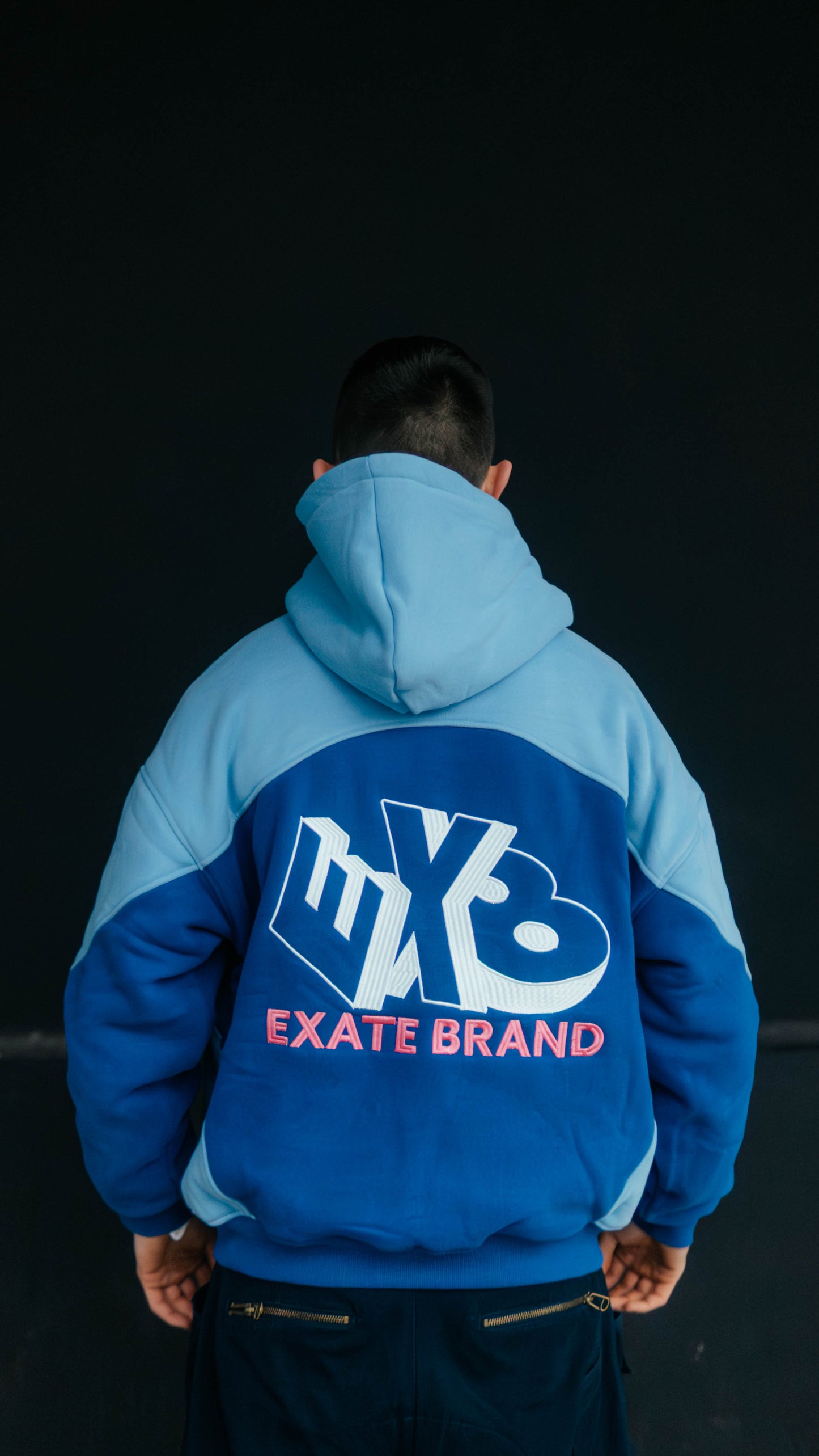 INCEPTION BLUE BOXY HOODIE