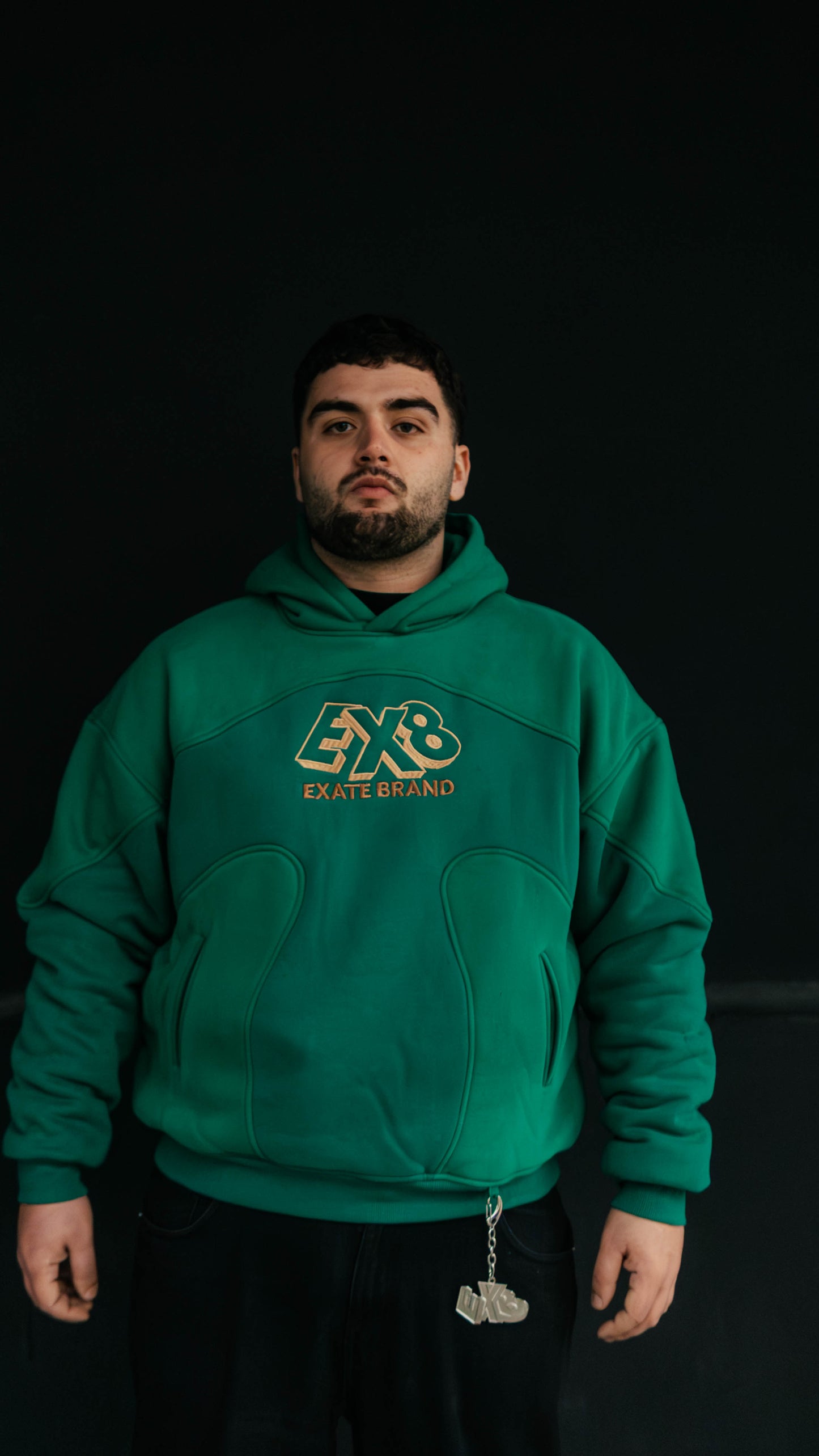 INCEPTION GREEN BOXY HOODIE