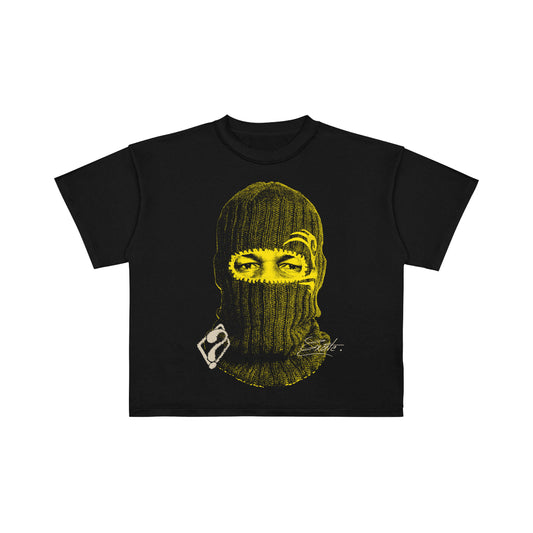 MAD MIKE BLACK-YELLOW BOXY TEE