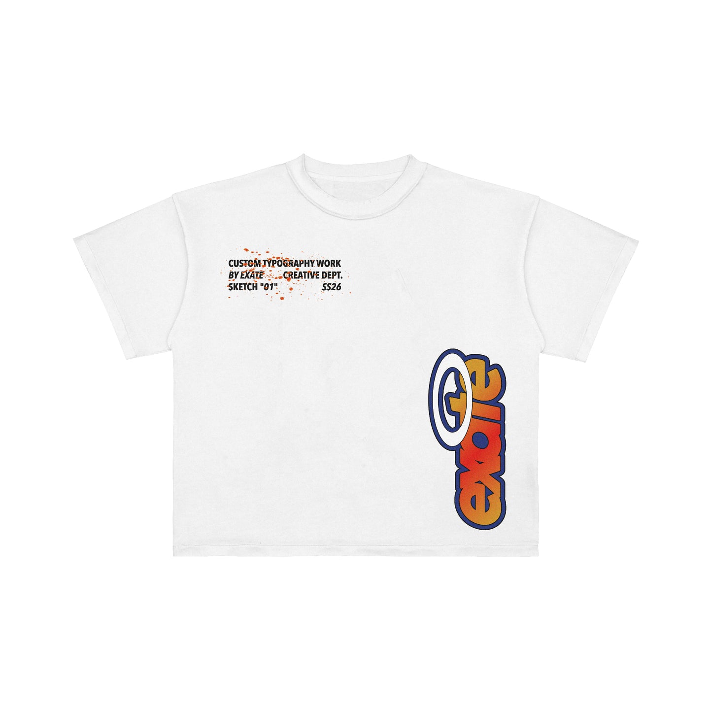 SKETCH WHITE BOXY TEE