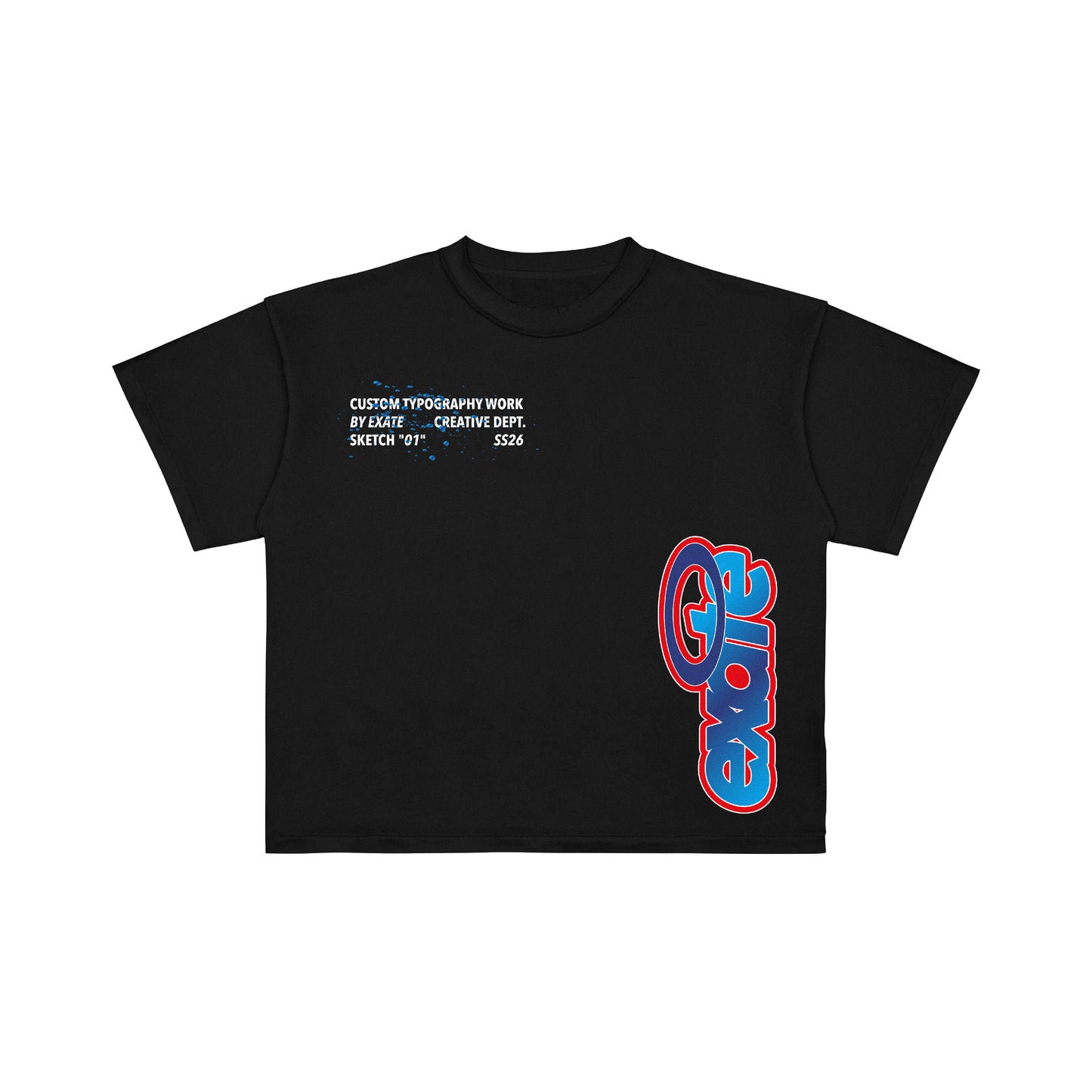 SKETCH BLACK BOXY TEE