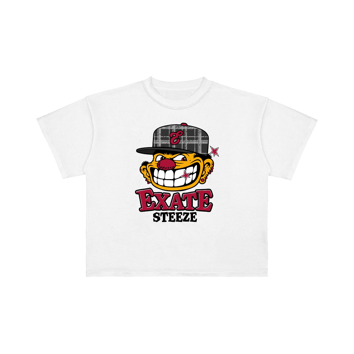 STEEZE WHITE BOXY TEE