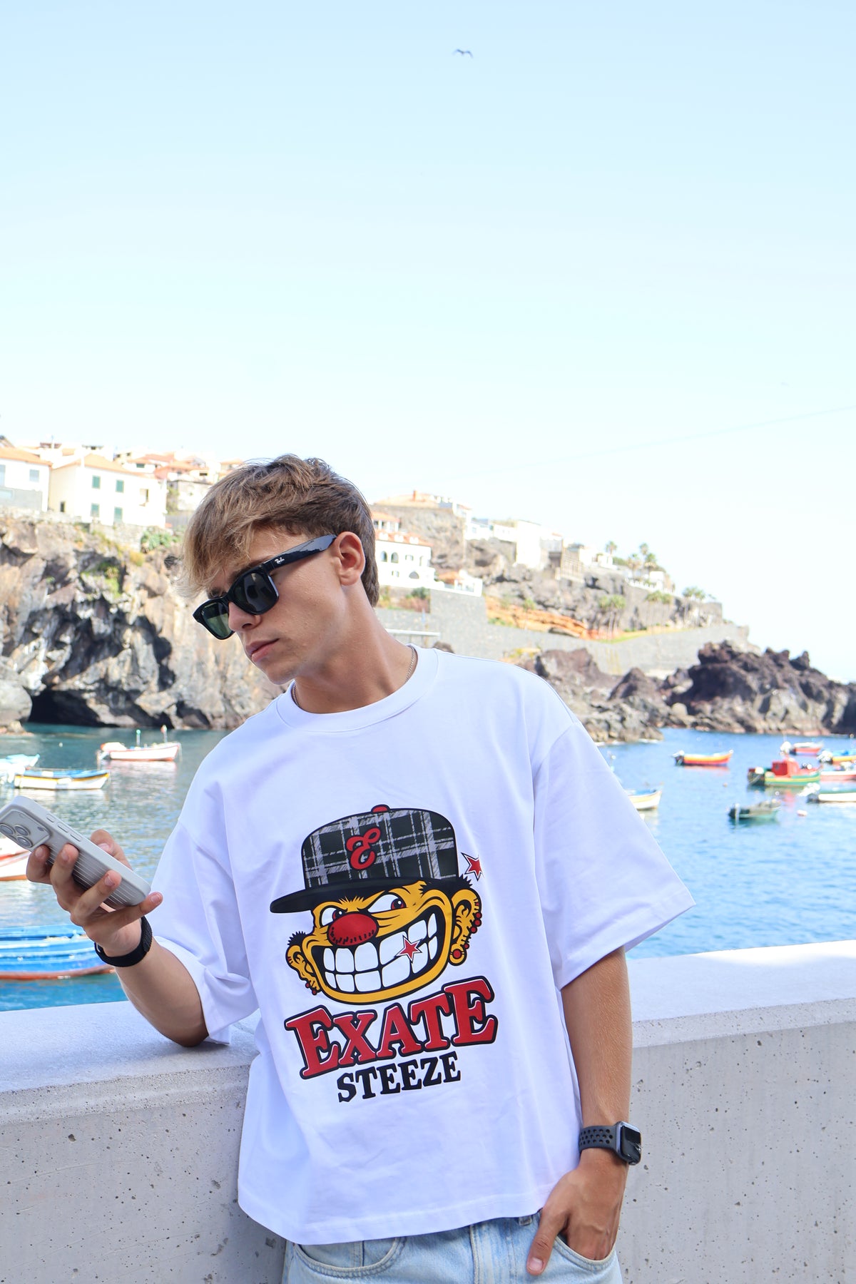 STEEZE WHITE BOXY TEE