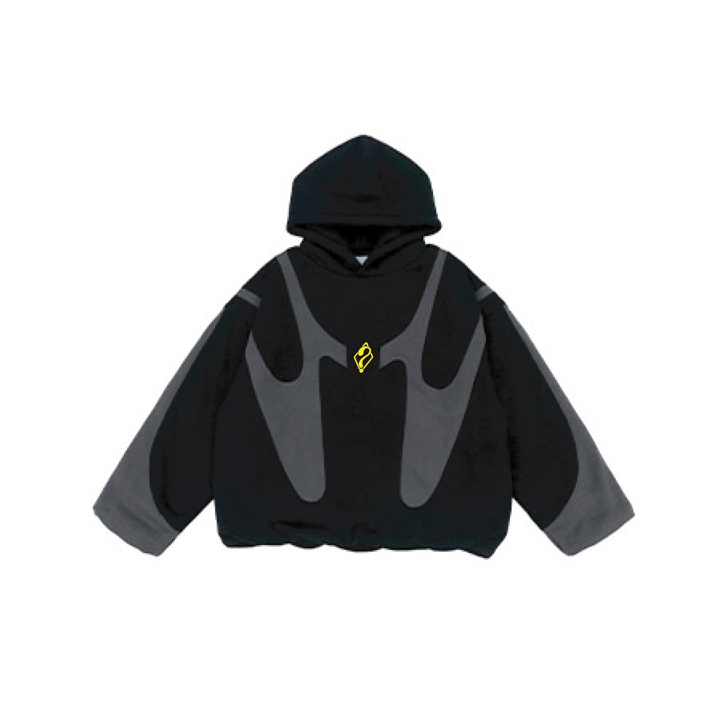 CONCEPT BOXY BLACK HOODIE