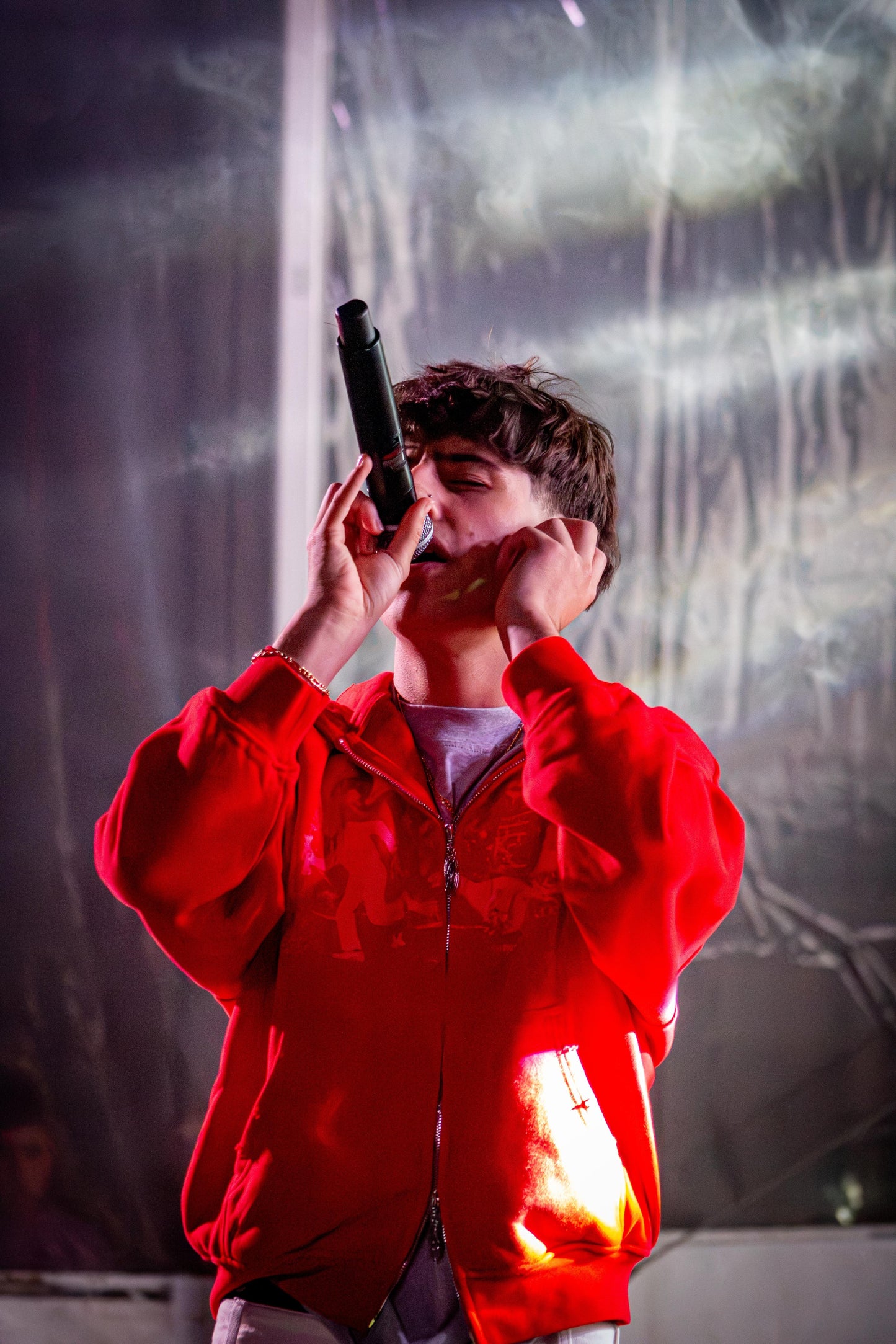 BEAST RED ZIP HOODIE
