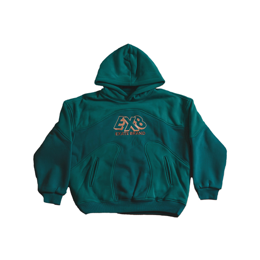 INCEPTION GREEN BOXY HOODIE